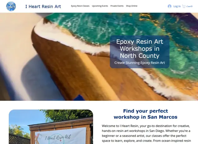 I Heart Resin website, built by Greenflow SEM